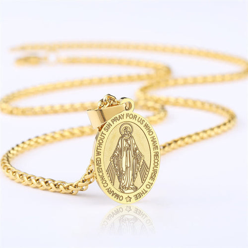 Colar Medalha Milagrosa Dourado