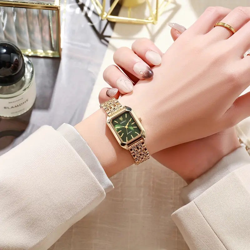 Relógio Fabiana Quadrado Pulseira de Elos | Dourado