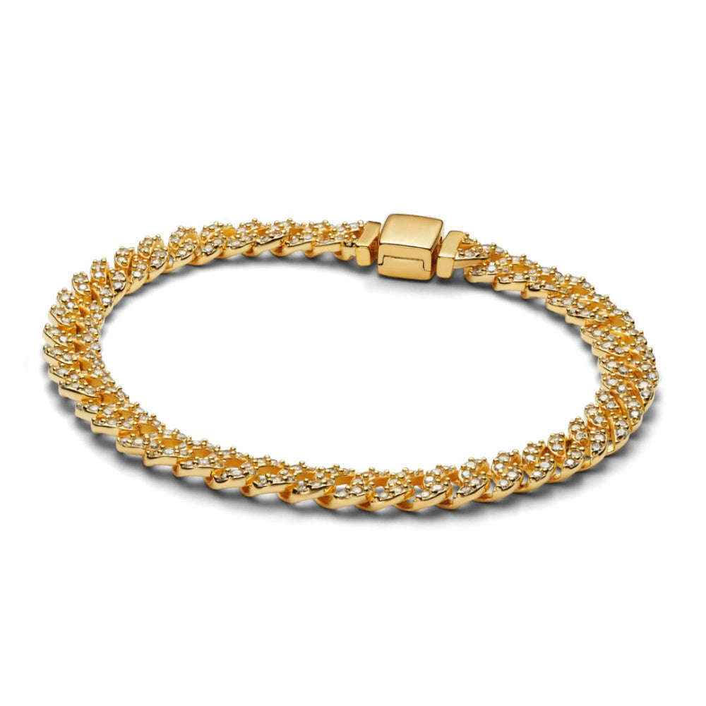 Berenice Pavé Cuban Link Bracelet | Gold
