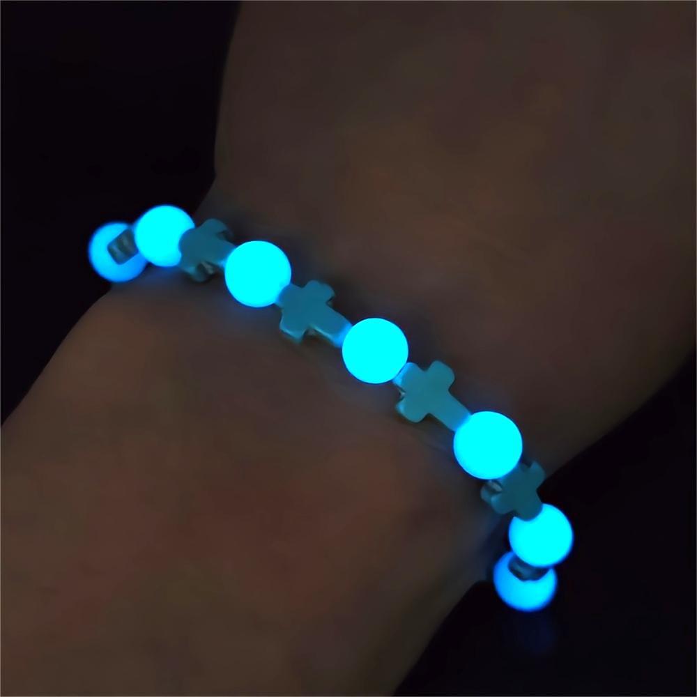 Pulseira Cruz de Turquesa Brilha no Escuro