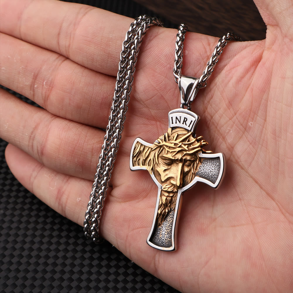 Colar Jesus Vintage Dourado
