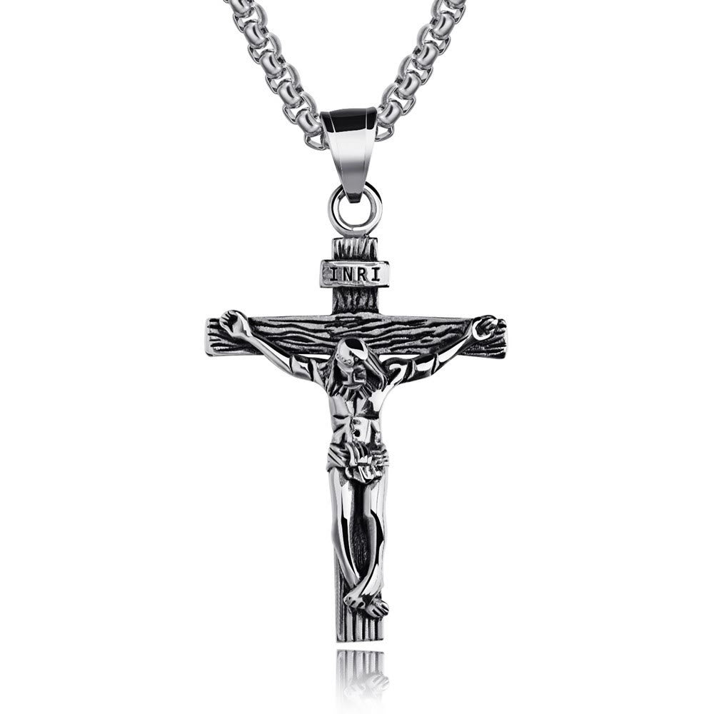 Colar Crucifixo com Berloque Vintage