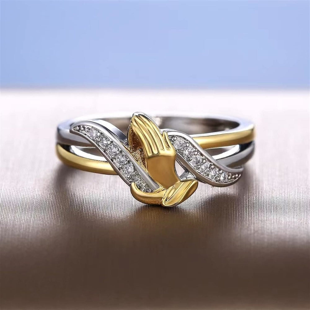 Anel Fé Moderno Dourado