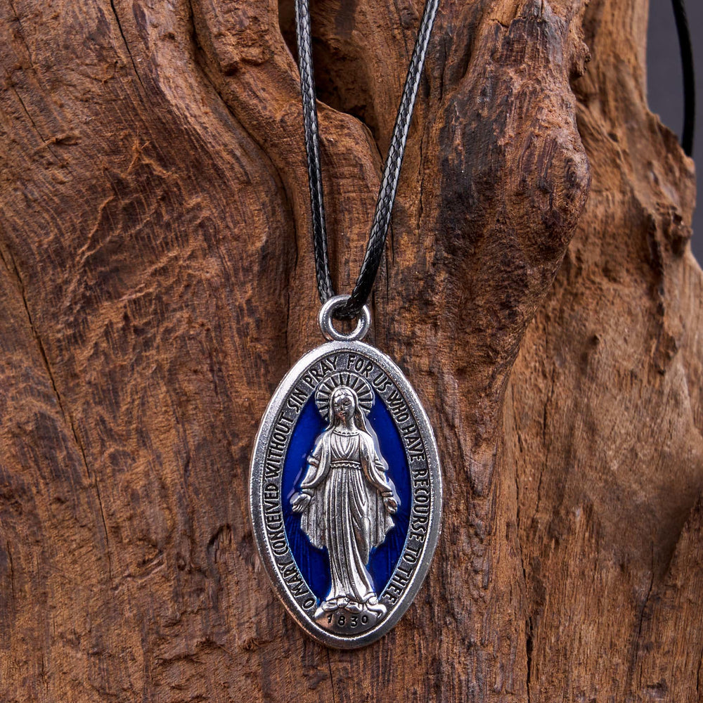 Classic Style Miraculous Medal of Our Lady Pendant Necklace