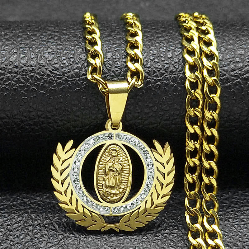 Colar Nossa Senhora de Guadalupe de Zircônia Clássico