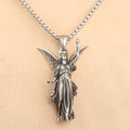 Colar Anjo em Aço Titânio Vintage Eterna