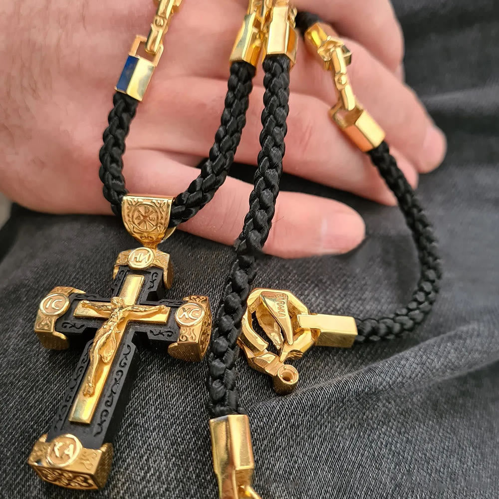 Colar Crucifixo Vintage Preto