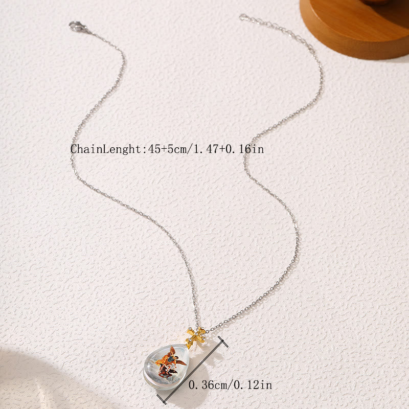 Colar Jesus de Cristal Minimalista