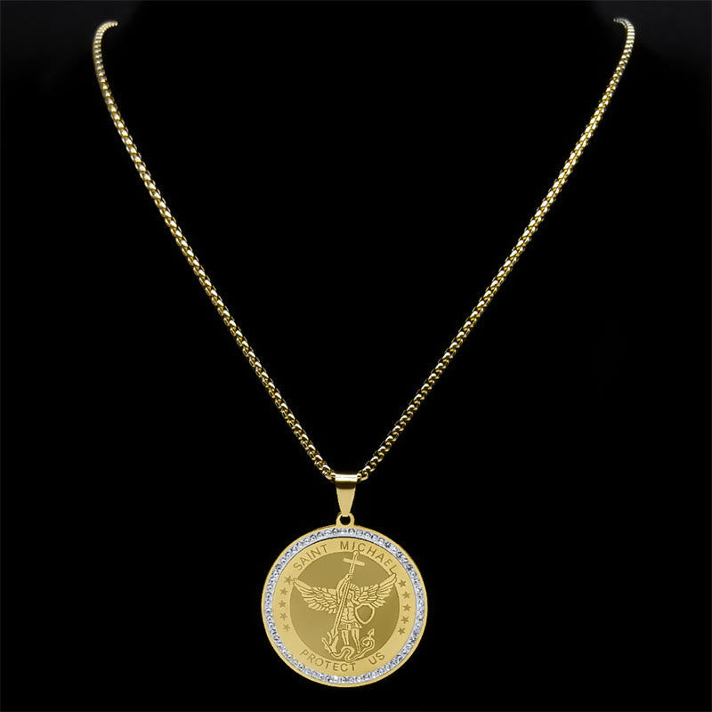 Colar São Miguel Arcanjo Vintage Dourado