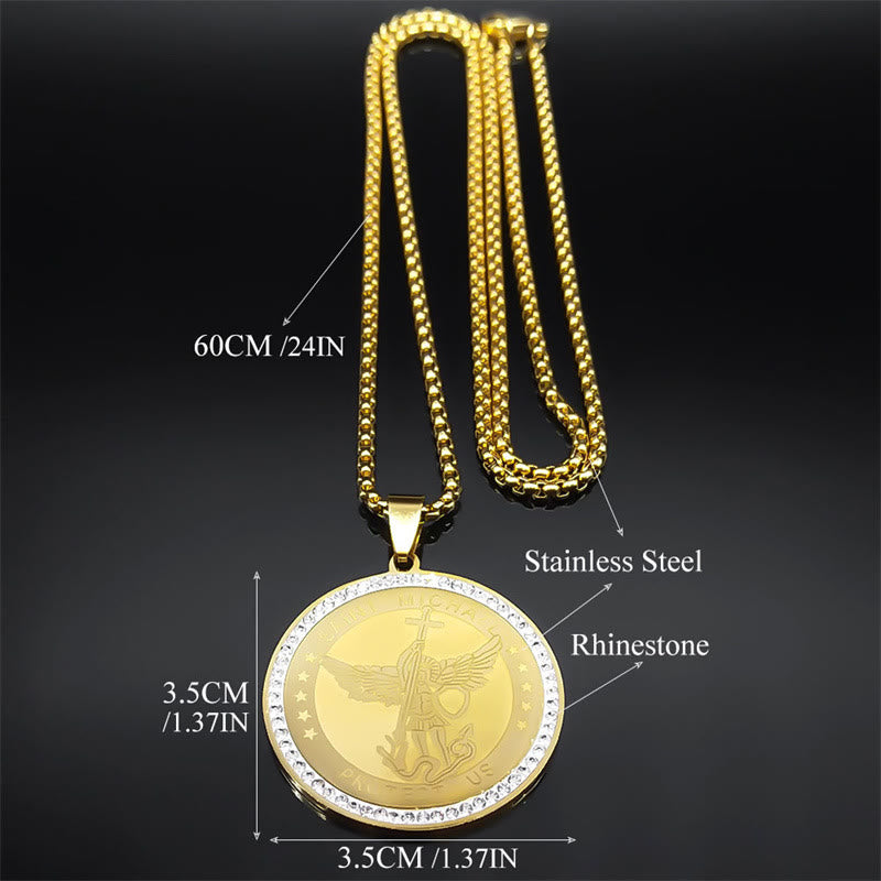 Colar São Miguel Arcanjo Vintage Dourado