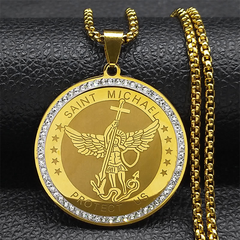 Colar São Miguel Arcanjo Vintage Dourado