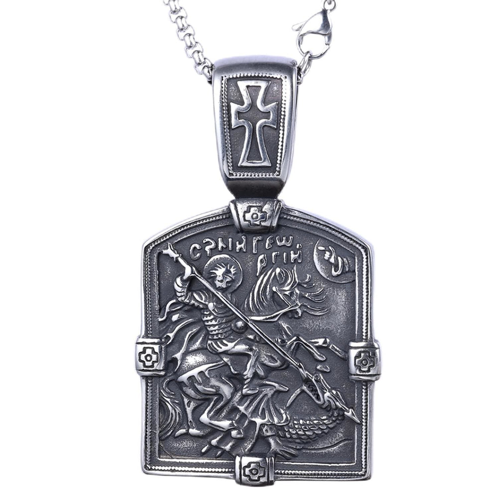 St. George Slaying the Dragon Necklace