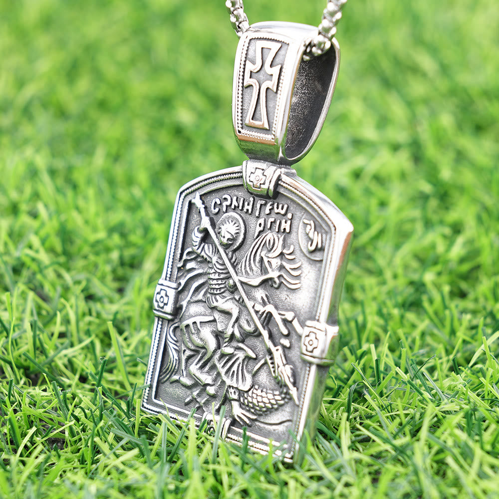 St. George Slaying the Dragon Necklace