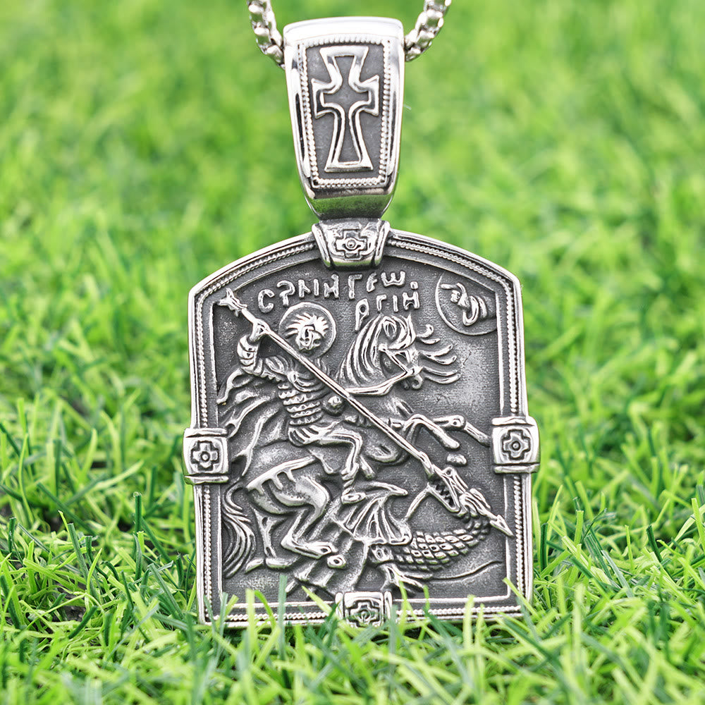 St. George Slaying the Dragon Necklace