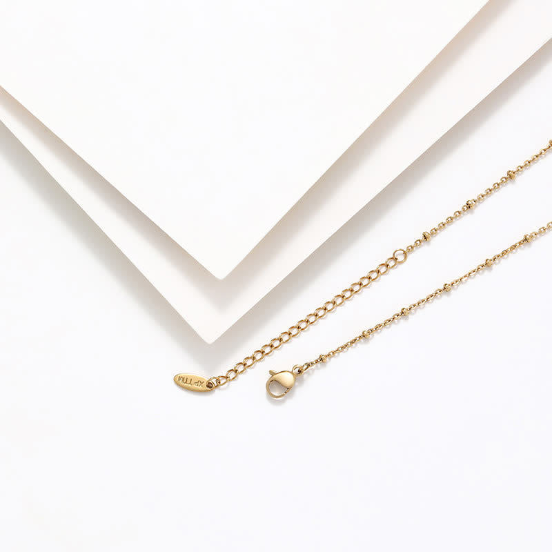 Elegant Gold-Tone Miraculous Medal&Simple Cross Pendant Necklace