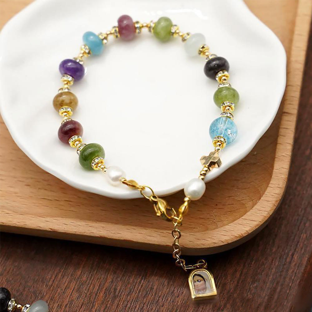 Pulseira Medalha Milagrosa de Ágata Minimalista