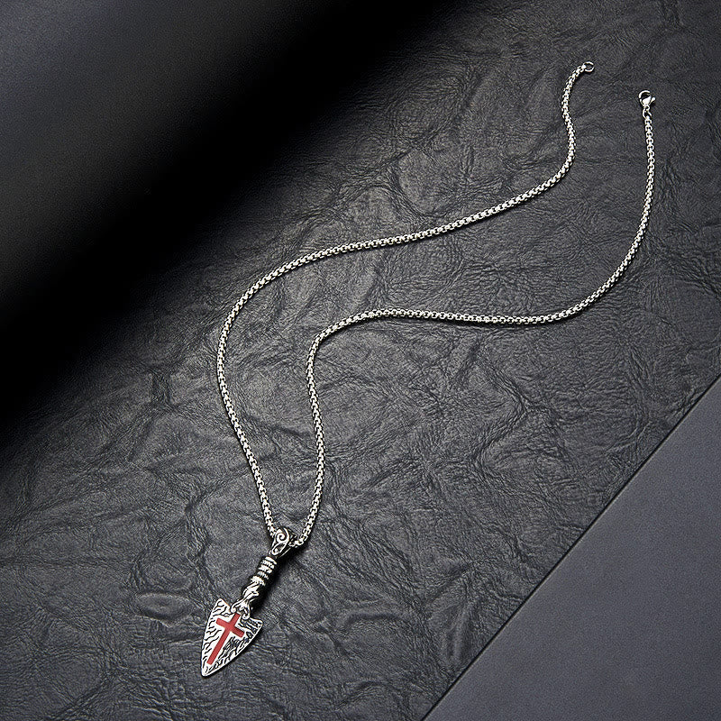 Colar Cruz Vintage Vermelho