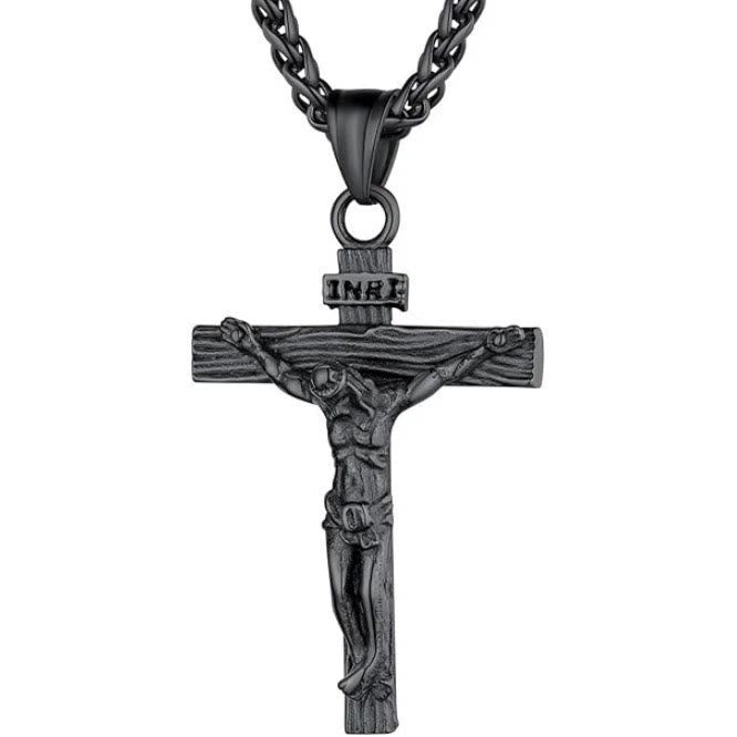 Colar Crucifixo com Berloque Vintage