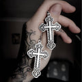 Brincos Cruz Vintage Gota