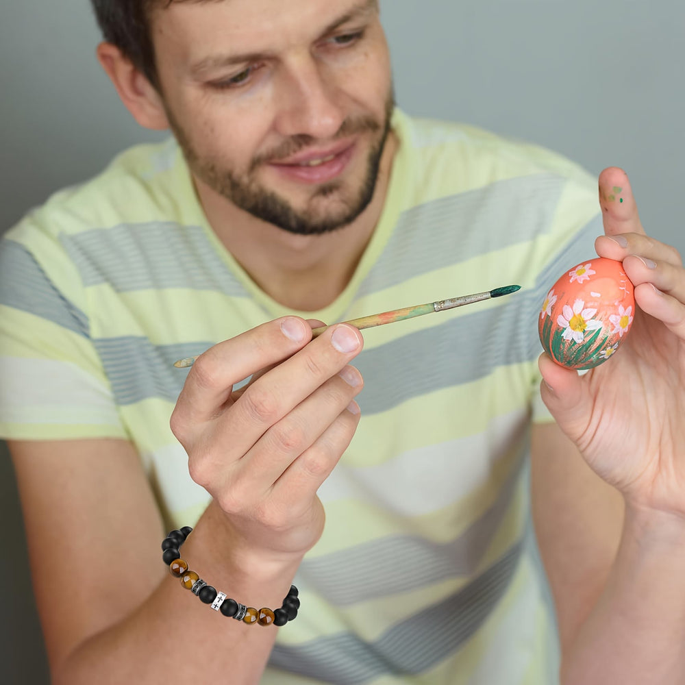 Pulseira Cruz de Ônix Moderno