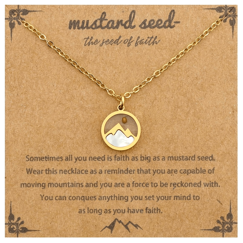 Colar Semente de Mostarda Minimalista Dourado