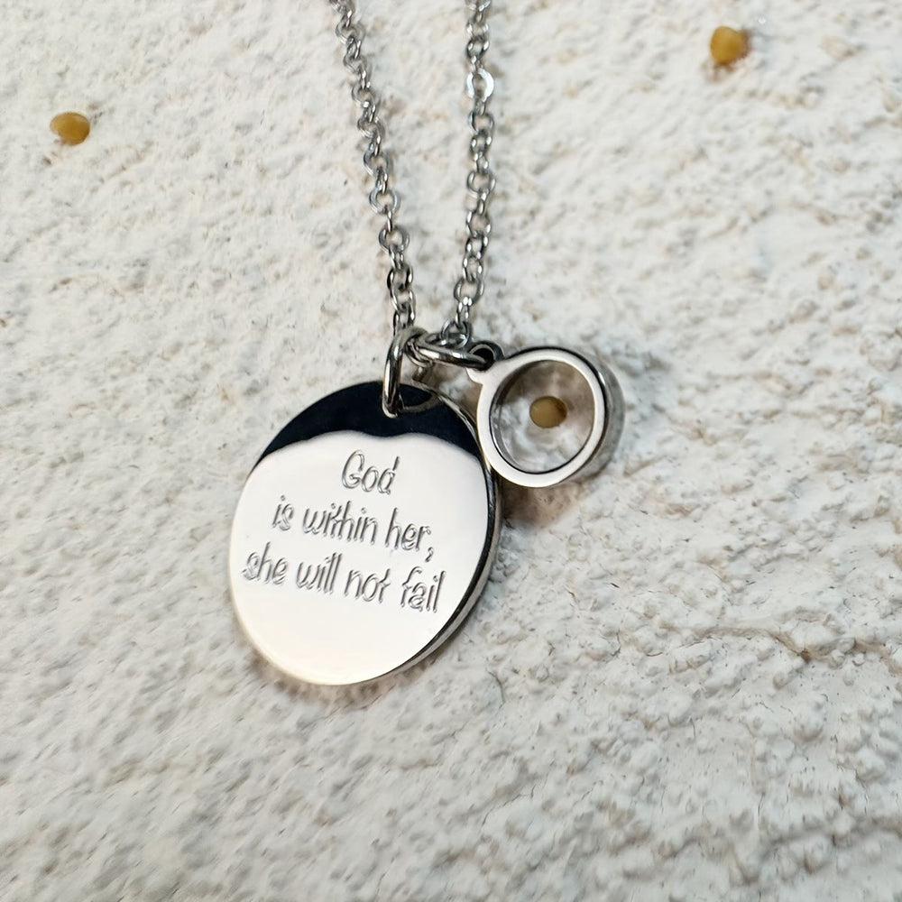 Mustard Seed Faith Over Fear Necklace
