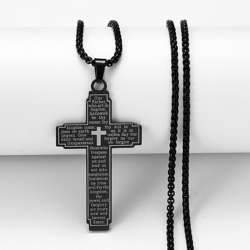 Scripture Cross Pendant Necklace