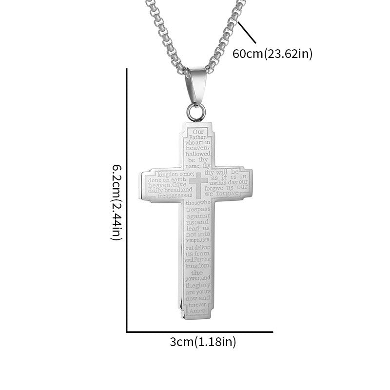 Scripture Cross Pendant Necklace