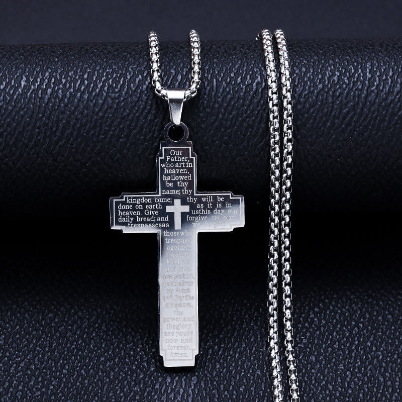 Scripture Cross Pendant Necklace