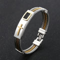 Multicolor Cross Cable Bracelet