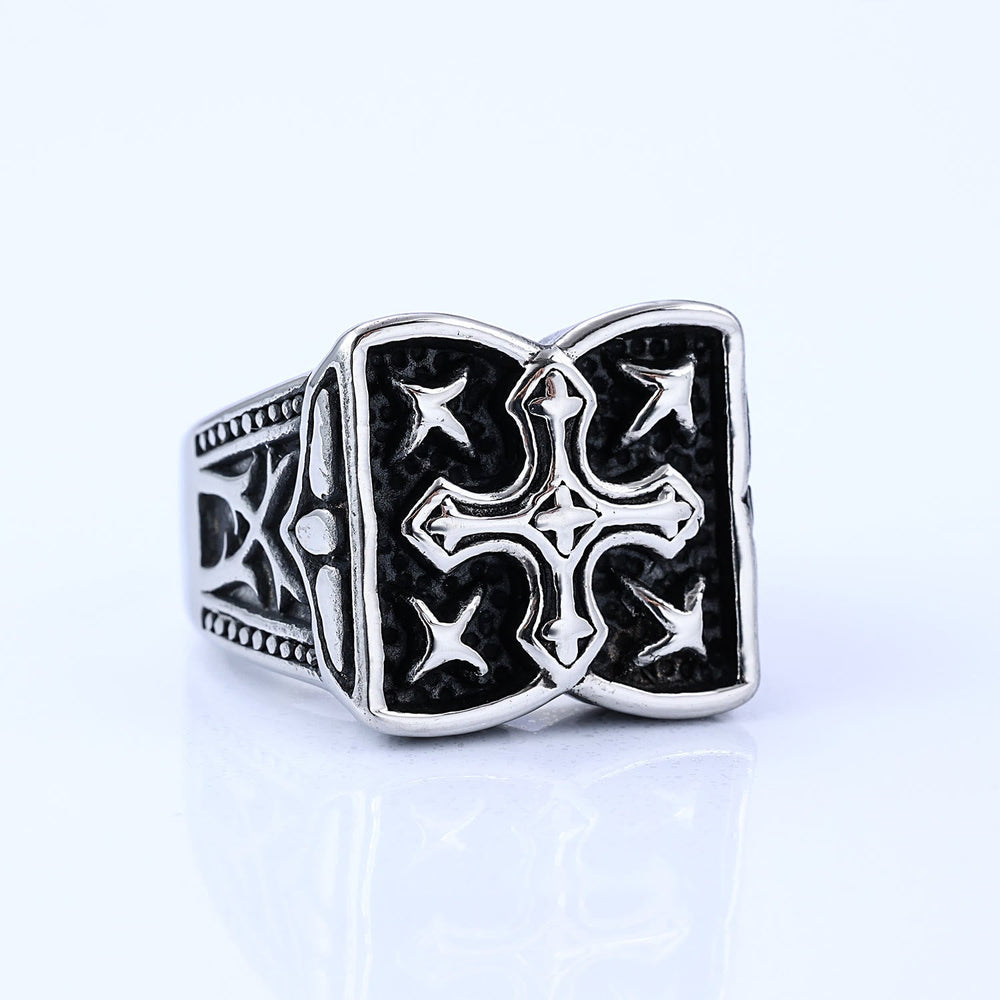 Rugged Cross Design Ring