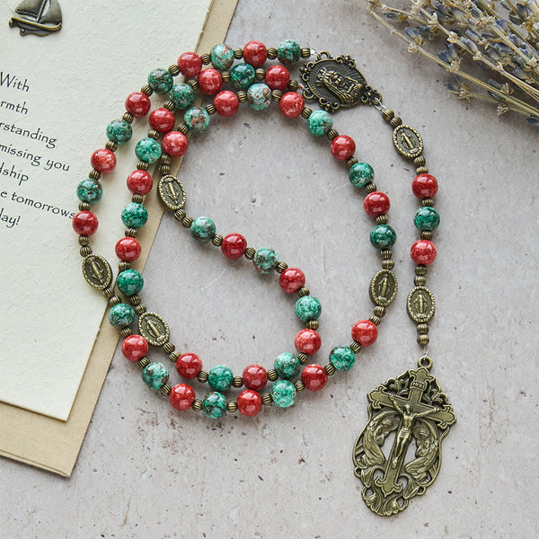 Oil-Painting Glass Rosary