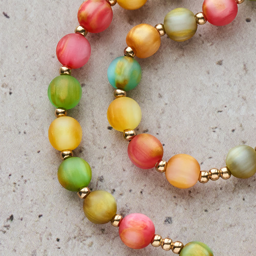 Rainbow Glow Vibrant Faith Rosary Bracelet