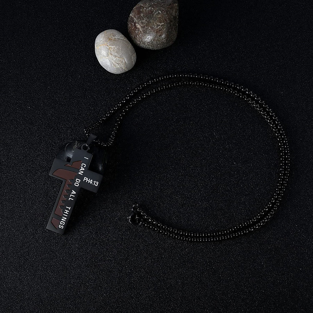 Rugby/Basketball Cross Necklace