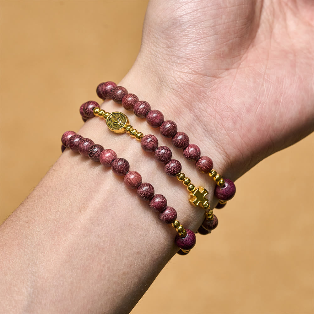 Pulseira Nossa Senhora de Madeira Moderno