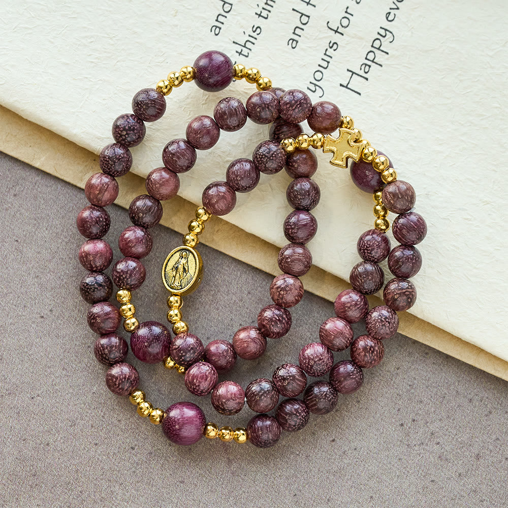 Pulseira Nossa Senhora de Madeira Moderno