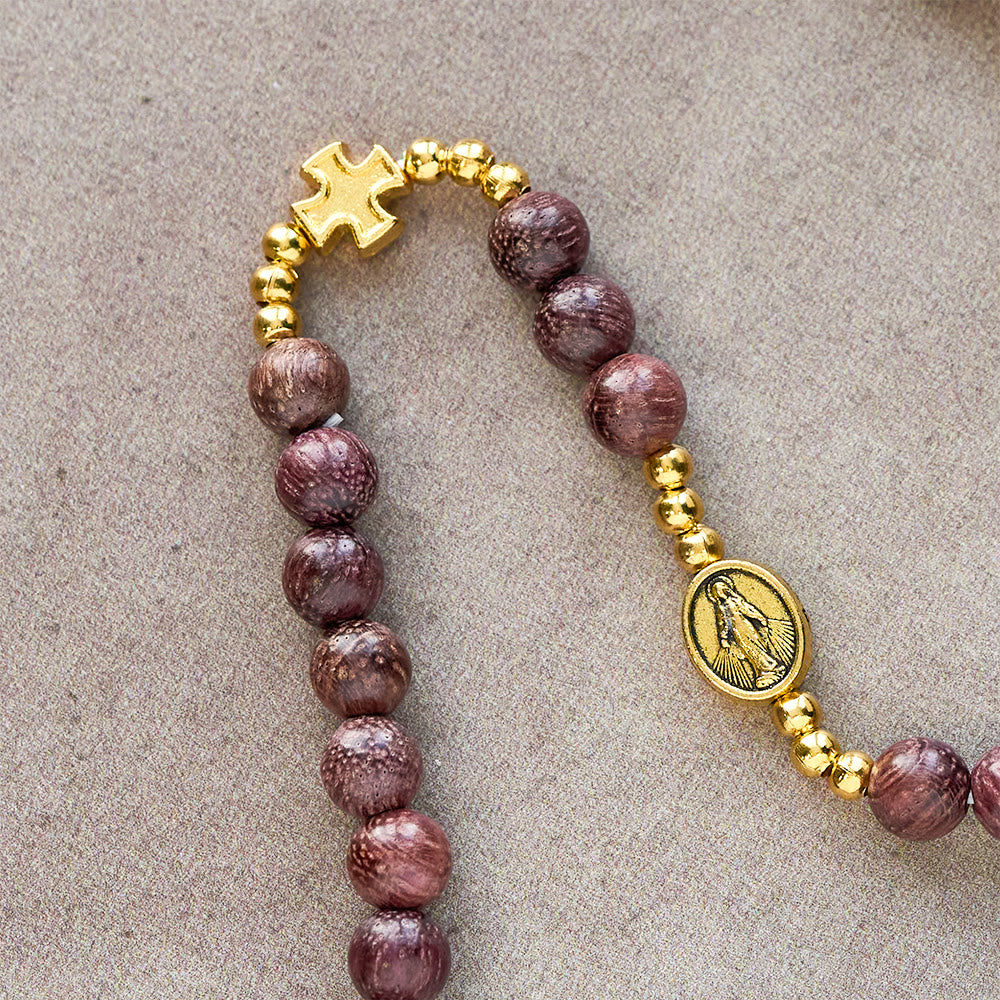 Pulseira Nossa Senhora de Madeira Moderno