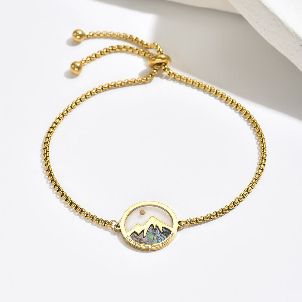 Pulseira Semente de Mostarda Moderno Dourado