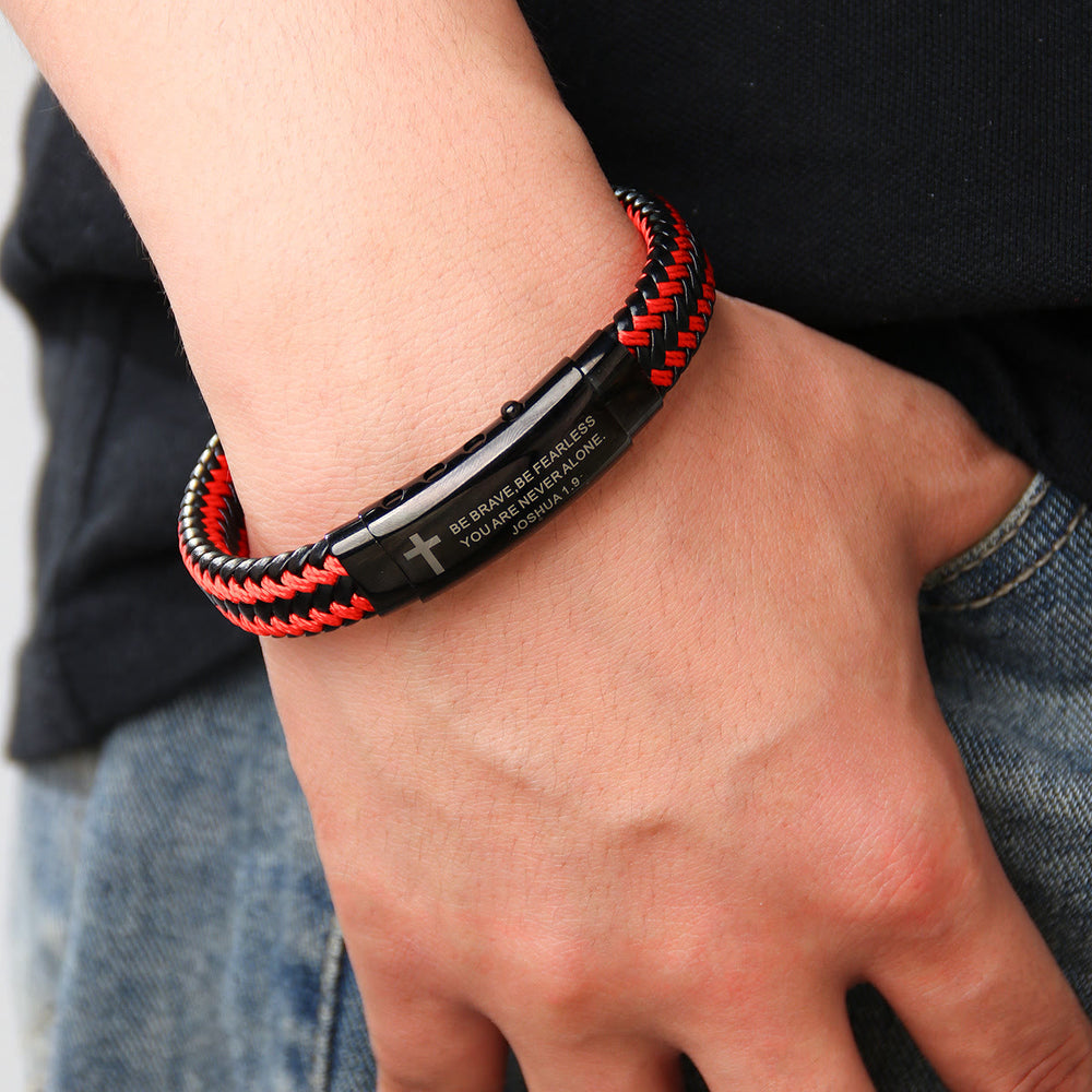 Pulseira Versículo Moderno Prateado