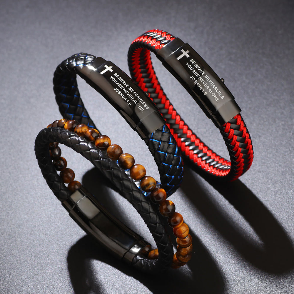 Pulseira Versículo Moderno Prateado