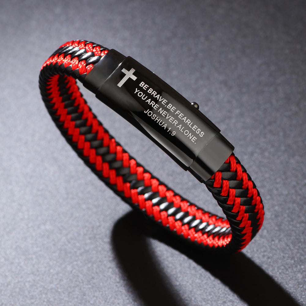 Pulseira Versículo Moderno Prateado