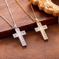 Colar Cruz de Zircônia Moderno Dourado