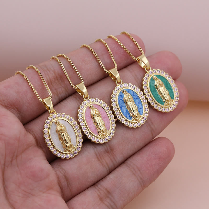 Soft-Hued Our Lady Necklace