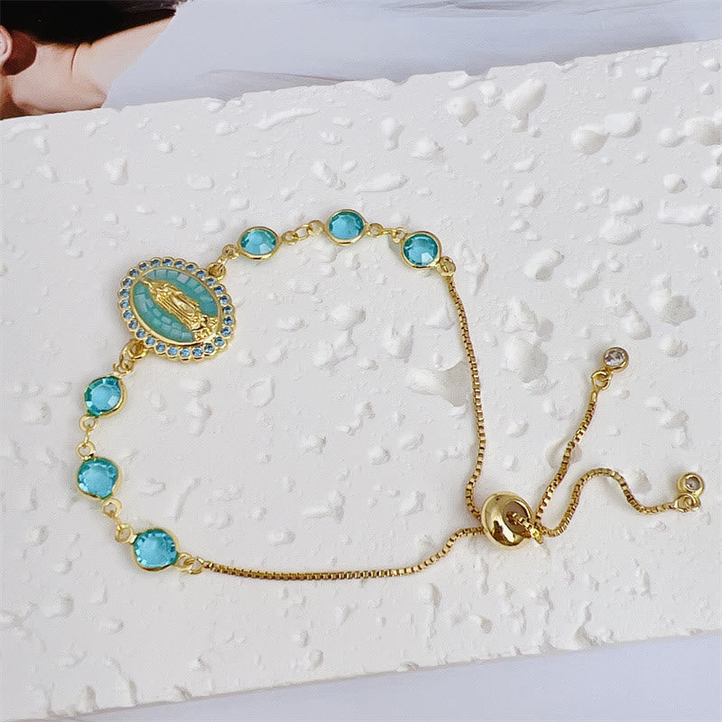 Multi-Color Zircon Our Lady Bracelet