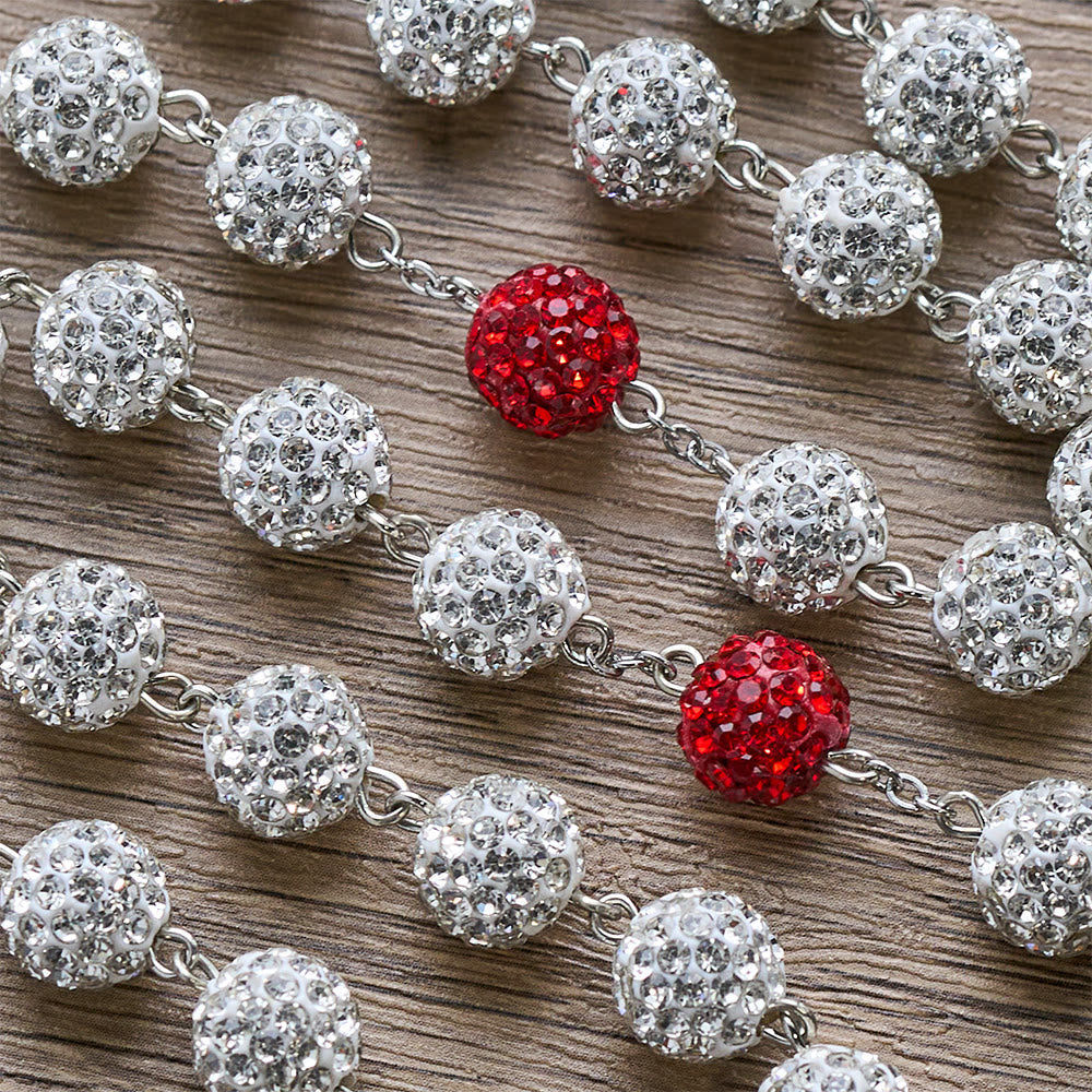Colar Medalha Milagrosa de Cristal 10mm