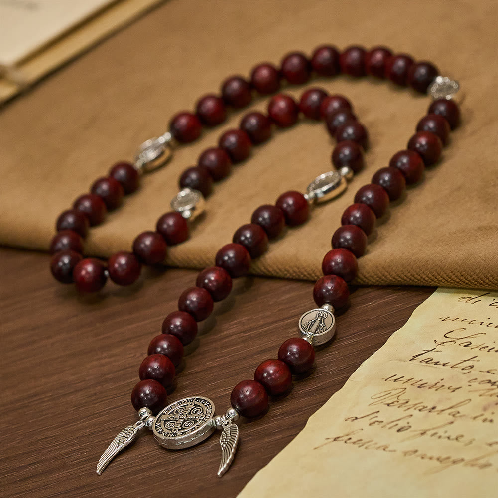Pulseira Medalha Milagrosa de Madeira Vintage Harmonia