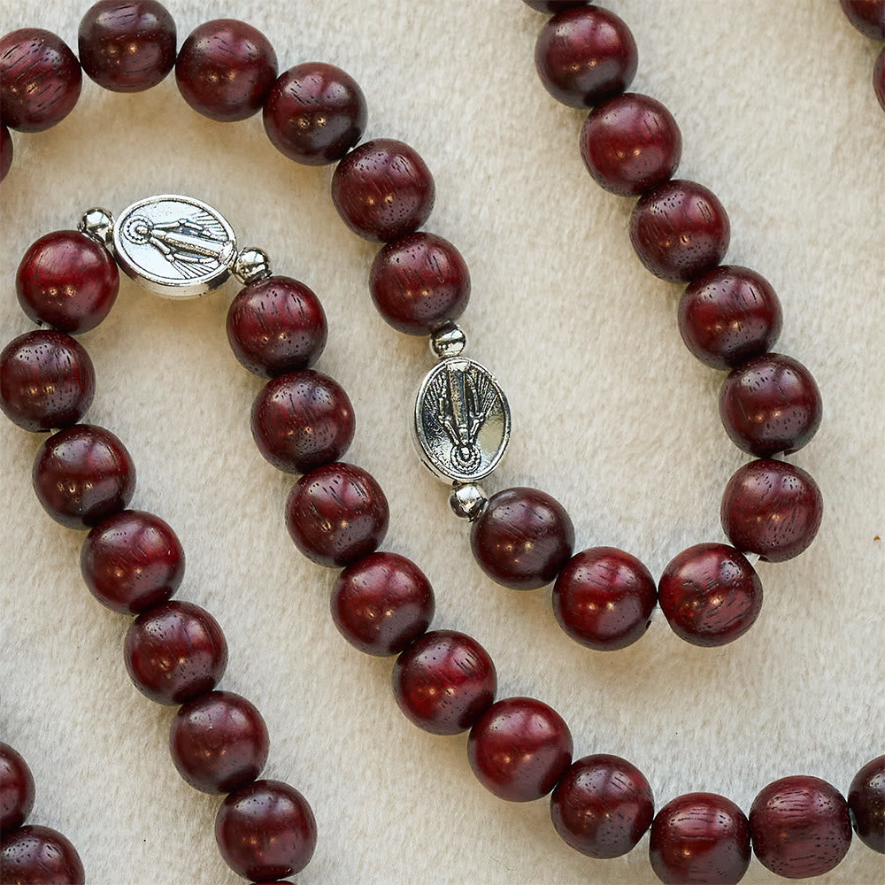 Pulseira Medalha Milagrosa de Madeira Vintage Harmonia