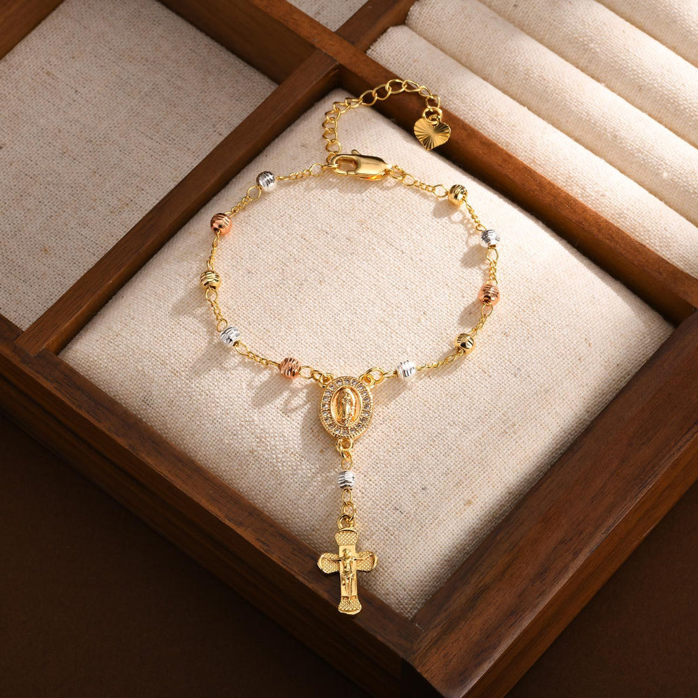Pulseira Nossa Senhora Moderno Dourado