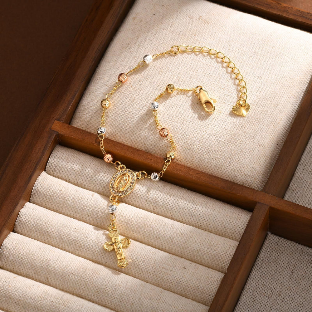 Pulseira Nossa Senhora Moderno Dourado