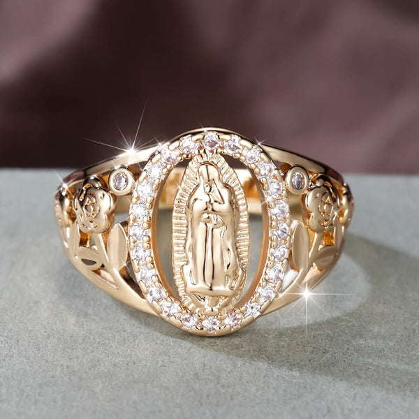 Anel Nossa Senhora Flor de Zircônia Ísis